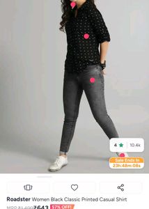 Roadster Black Printed Shirt