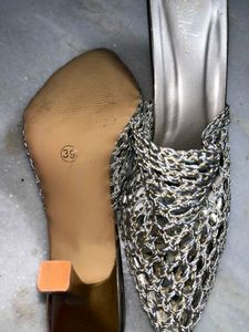 Elegant Embellished Heeled Mules