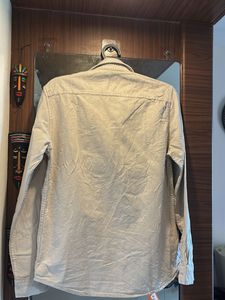 Zudio Men's Beige Button-Down Shirt