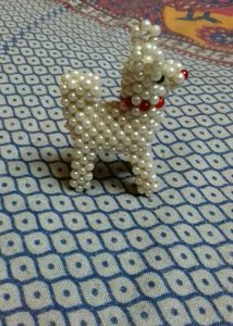 Beads,thread,cotton Made DOG.