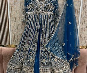 Exquisite Blue Embellished Lehenga Choli
