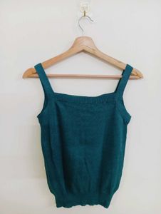 Teal Square Neck Tank Top