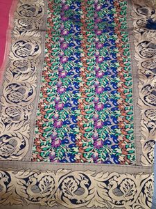 Beautiful Peacock Motifs Saree
