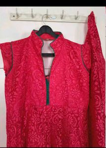 Elegant Pink Anarkali Kurta Set