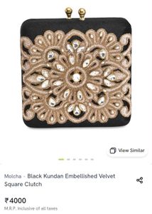 Elegant Embellished Velvet Clutch