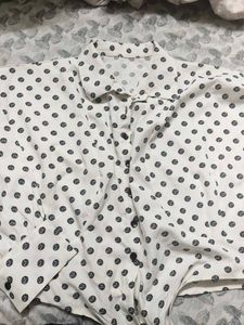 Polka Dot Button-Up Shirt