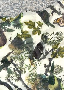 Charming Bird &amp; Butterfly Print Dress