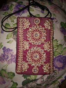 Beautiful Mobile Sling Bag Pouch At Back Side
