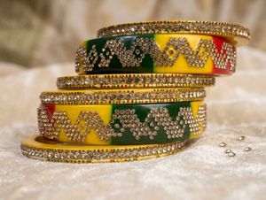 Sparkling Tricolor Bangles