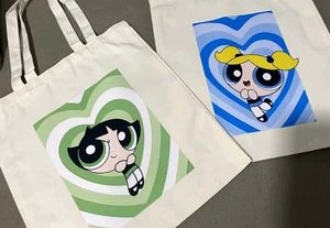 Cute Cartoon Print Tote Bag HANDMADE BY ME👌🏻🌷