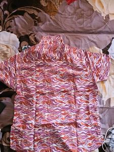 Wave Pattern Shirt For Beach Wear