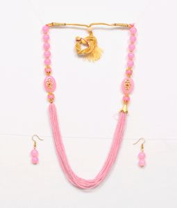 Beautiful Handmade Beads Jewelry Set.. Jaipurjewelry, Kundanjewelry, Chokerset, Earrings, Peacockjewellery, Chain, Western, Women, Beauty, Shein, Biba, Ethnic, Forever21, Bridal, Jewelry, Necklace,