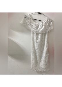White Bodycon Off Shoulder Dress Short Length