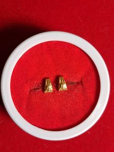 Gold  Stud Earrings with Stones