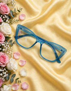 Eyemyeye Nerdlane Blue Full Frame Cat Eye GlassesN