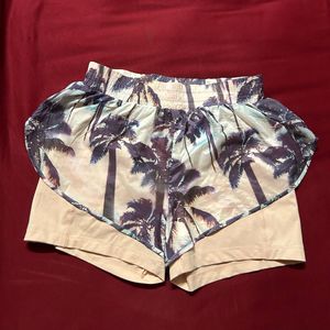 Palm Tree Print Running Shorts
