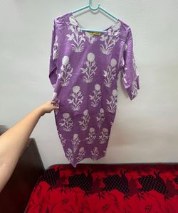 combo for 2 cotton Purple Floral Print Kurta