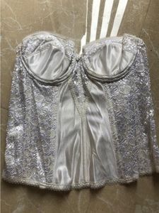 Vintage White Lace Corset Bustier