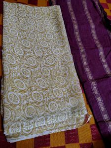 Purple Kurti with Pants and Scarf Set
