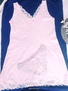 Pink Lace Trimmed Slip Dress