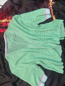 Mint Green Knit Cardigan