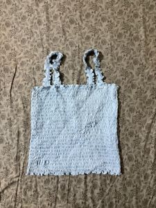 Light Blue Smocked Camisole