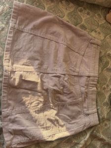 Lilac Corduroy Button-Up Mini Skirt