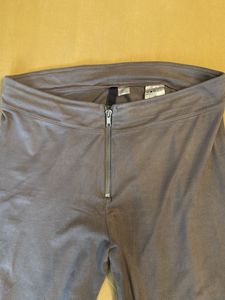 HnM Suede Zip-Front Pants