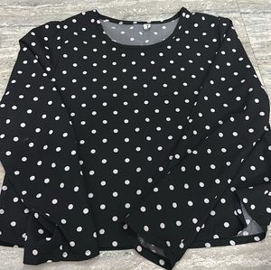 Classic Polka Dot Long Sleeve Top