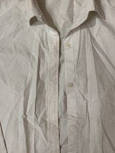Classic White Cropped Button-Down Shirt