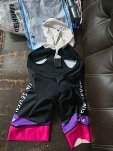 Women's Cycling Bib Shorts | Black/Purple/Pink