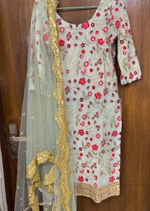 Embroidered Kurta Set with Dupatta