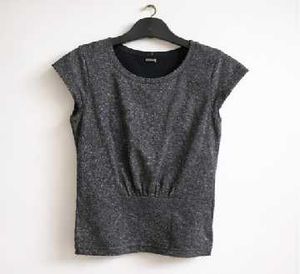 Sparkly Grey Cap Sleeve Top