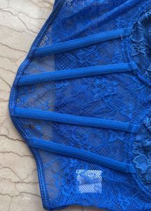 blue corset top