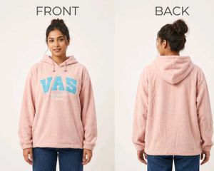 Pink Fleece Hoodie "VAS"