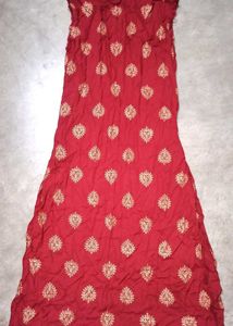 Elegant Red Embroidered kurti