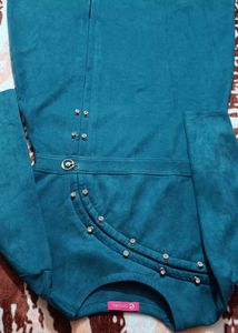 New Kashmiri Peacock Color Kurta