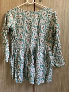 Elegant Teal Paisley Print Kurta