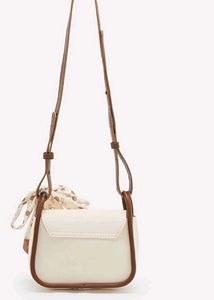 Chic Cream Crossbody Bag with Scarf Accent