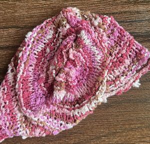Pink Cozy Textured Beanie