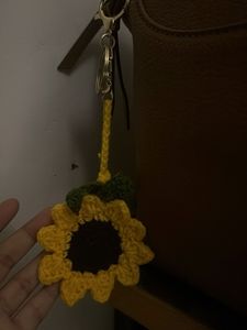 Crochet Sunflower Keychain