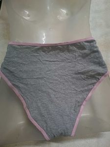 Grey Briefs with Pink Trim