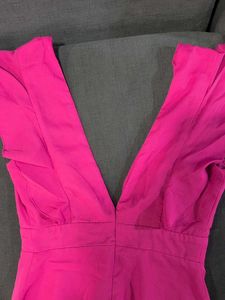 Pink Ruffle Mini Dress