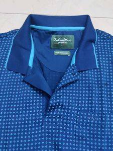 Classic Blue Polka Dot Polo Shirt