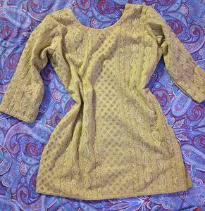 Elegant Yellow Chikankari Kurta