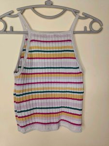 H&amp;M Striped Ribbed Tank Top