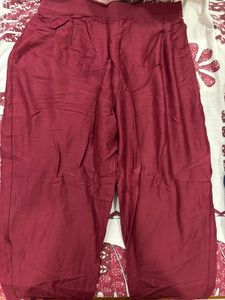 Elegant Red Kurta Set with Golden Polka Dots