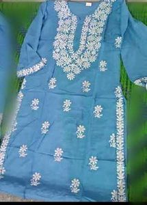 Beautiful Blue Chikankari Kurta