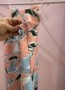 Floral Print Sleeveless Midi Dress|XS