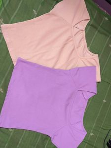 Combo affordable Ribbed Square Neck crop top